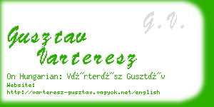 gusztav varteresz business card